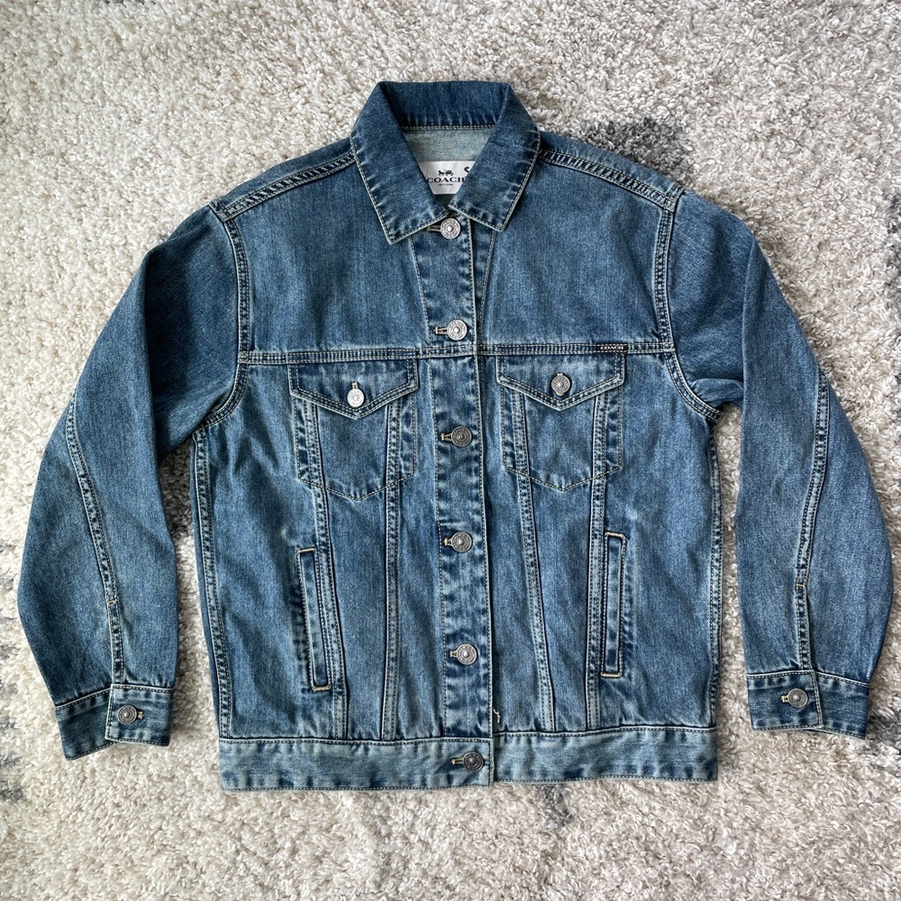 Authentic Coach Relaxed Denim Jacket. Size Small. Like new, Worn once!